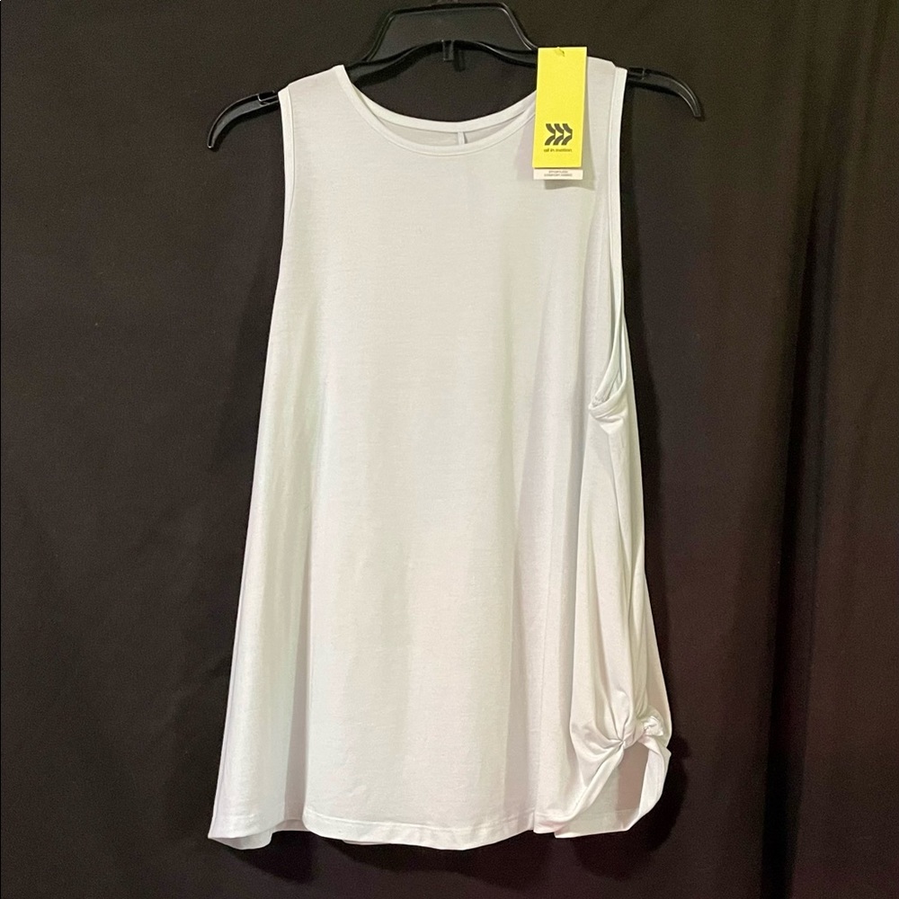all in motion XL Active Side Tie Tank Light Blue